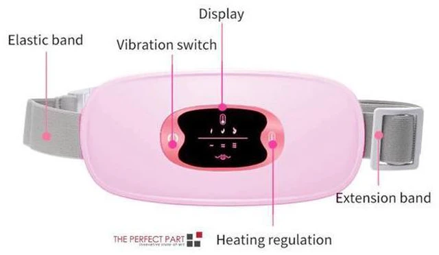 Alt view image 4 of 7 - Electric Heating Menstrual massage Pad Belt For Period Pain Relief Cramps US