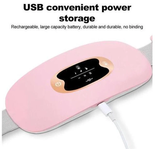 Alt view image 6 of 7 - Electric Heating Menstrual massage Pad Belt For Period Pain Relief Cramps US
