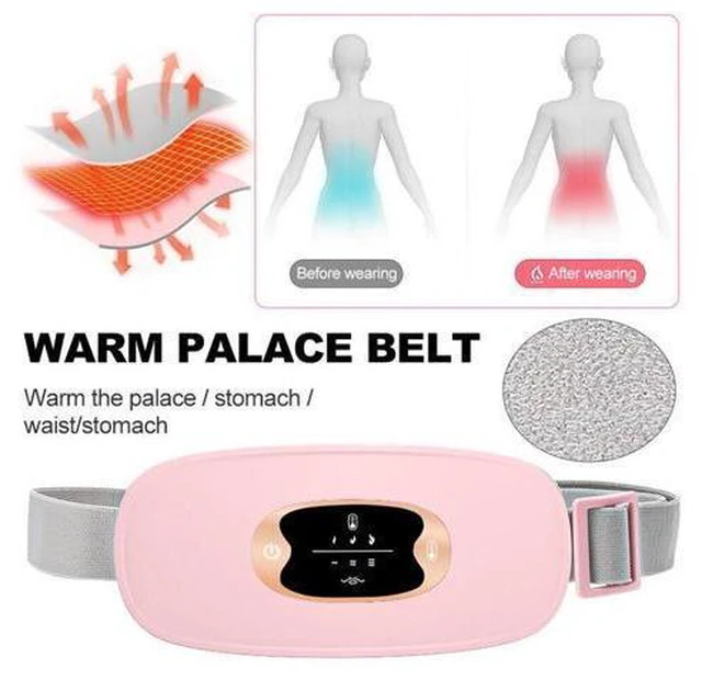 Alt view image 7 of 7 - Electric Heating Menstrual massage Pad Belt For Period Pain Relief Cramps US