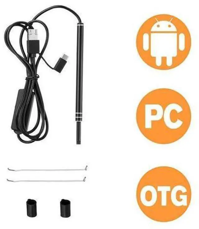 Alt view image 5 of 7 - LED Ear Endoscope HD Otoscope Ear Wax Cleaning Camera Tool Cleaner Removal Kit