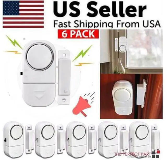Alt view image 3 of 7 - 6 PCS WIRELESS Home Window Door Burglar Security ALARM System Magnetic Sensor