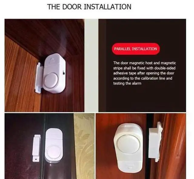 Alt view image 6 of 7 - 6 PCS WIRELESS Home Window Door Burglar Security ALARM System Magnetic Sensor