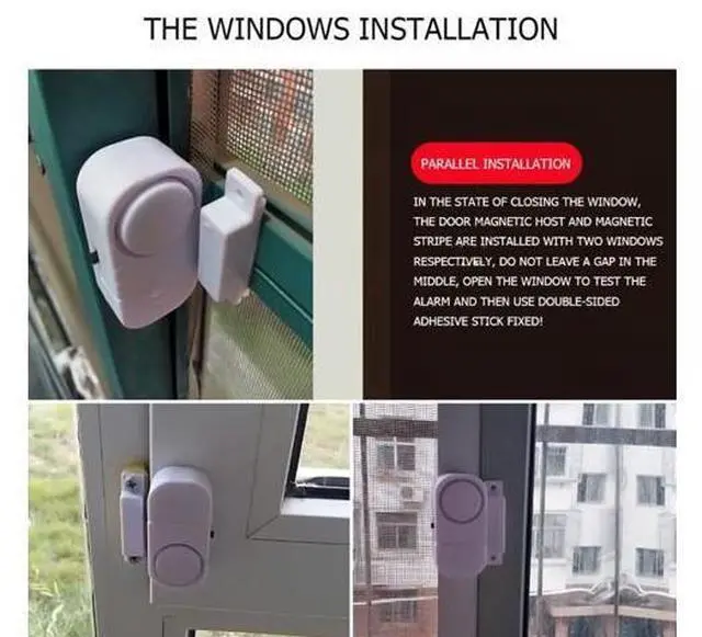 Alt view image 7 of 7 - 6 PCS WIRELESS Home Window Door Burglar Security ALARM System Magnetic Sensor