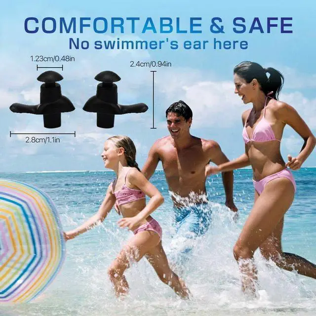 Alt view image 7 of 7 - 5/10 Pairs Soft Silicone Ear Plugs For Swimming Sleeping Anti Snore Reusable USA - 5 Pairs