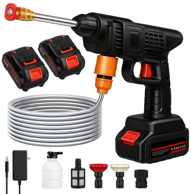 Main image of Portable Cordless Electric High Pressure Water Spray Gun Car Washer Cleaner Tool