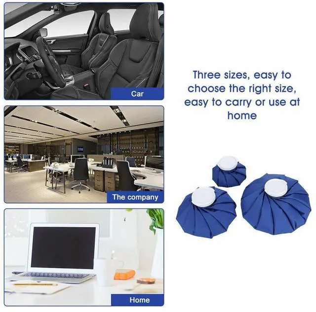 Alt view image 4 of 7 - 3PCS Ice Bags Packs Knee Neck Reusable Cold Relief Pain Headache Sport Injury