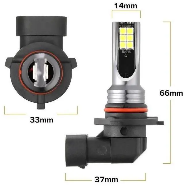 Alt view image 4 of 7 - 9005 9006 LED Headlights Kit Combo Bulbs 8000K High Low Beam Super White Bright