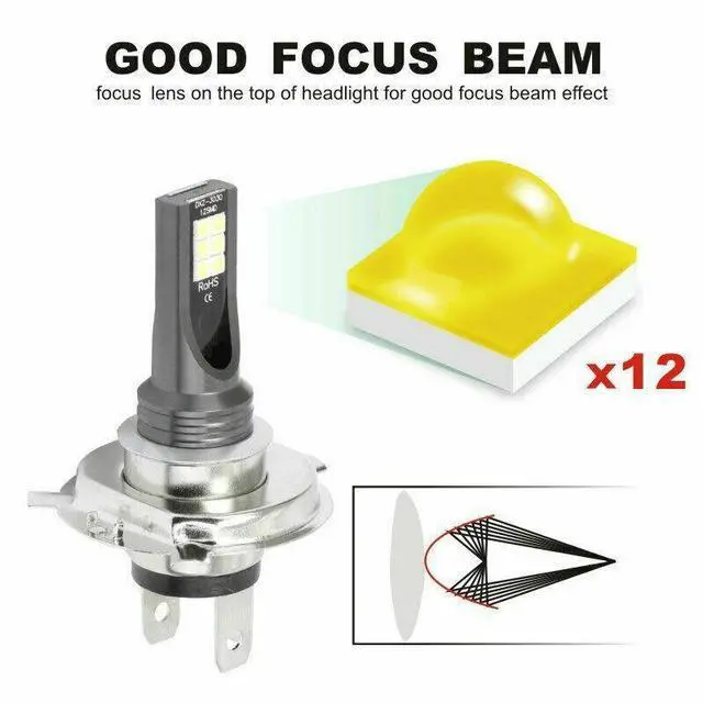 Alt view image 5 of 7 - 9005 9006 LED Headlights Kit Combo Bulbs 8000K High Low Beam Super White Bright