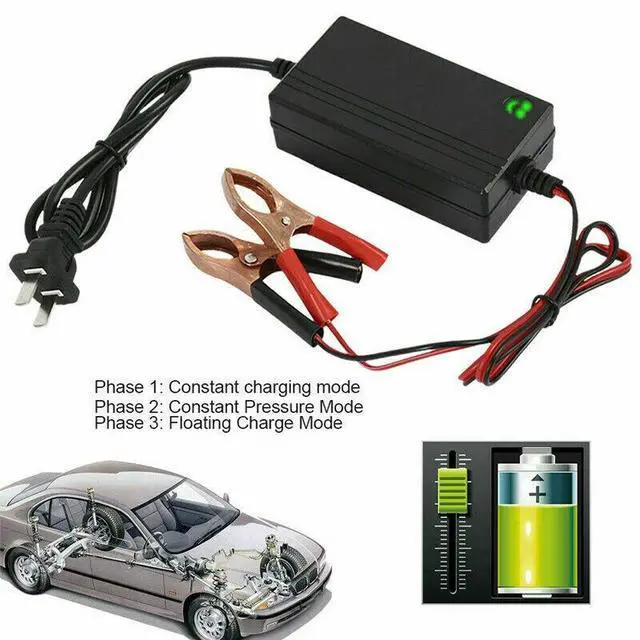 Alt view image 3 of 7 - Portable 12V Auto Car Battery Charger Truck Trickle Maintainer Boat Motorcycle