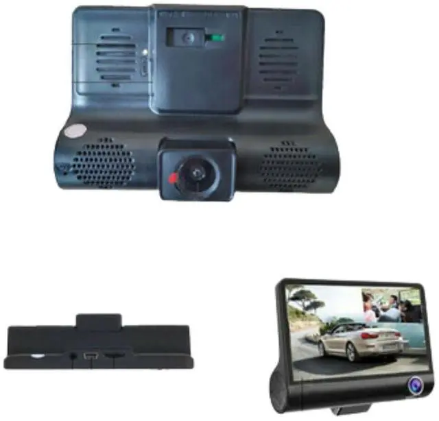 Main image of 1080P 4" Dual Lens HD Car DVR Rearview Video Dash Cam Recorder Camera G-Sensor