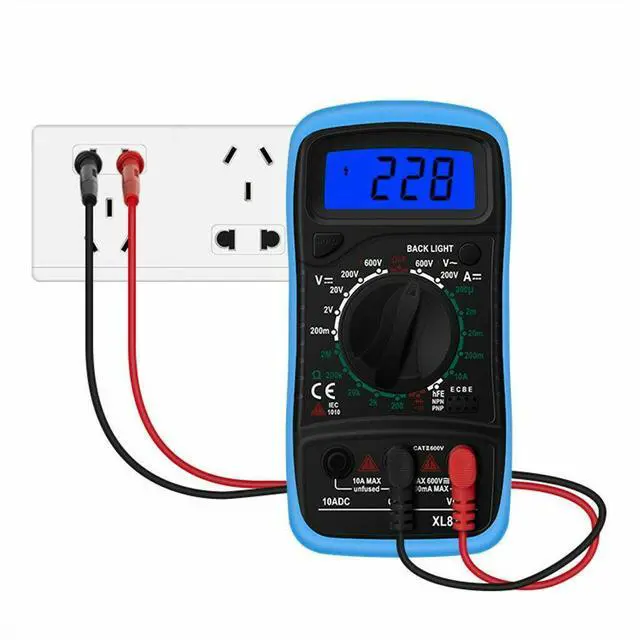 Alt view image 3 of 7 - Digital Multimeter AC DC Voltmeter Ammeter Ohmmeter Volt Tester Meter XL830L USA