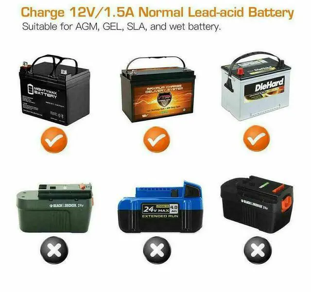 Alt view image 3 of 7 - 1500mAh Automatic Smart Battery Charger 12V Portable Car Auto Trickle Maintainer