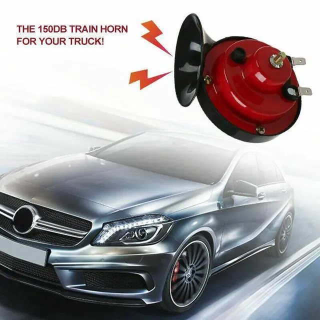 Alt view image 7 of 7 - 2PC 12V 300DB Super Loud Train Air Horn Waterproof Motorcycle Car Truck SUV Boat