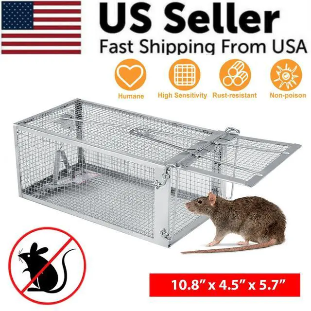 Alt view image 2 of 7 - USA Mouse Trap Rat Trap Rodent Trap Live Catch Cage, Easy to Set Up and Reuse