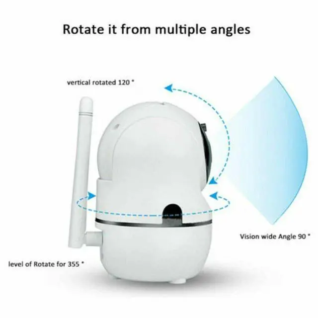 Alt view image 3 of 7 - 1080P WiFi Wireless Indoor Home Security Camera Night Vision Baby Pet Monitor