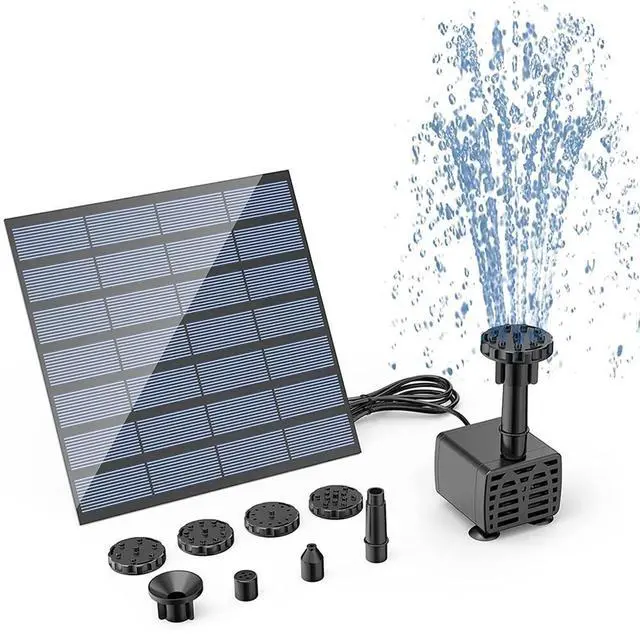 Alt view image 5 of 7 - Solar Power Fountain Submersible Floating Water Pump Bird Bath Pond Garden Pool