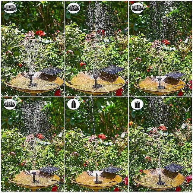 Alt view image 7 of 7 - Solar Power Fountain Submersible Floating Water Pump Bird Bath Pond Garden Pool