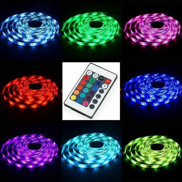 Alt view image 4 of 7 - 5V USB LED Strip Lights TV Back Light 5050 RGB Colour Changing with 24Key Remote - 2M