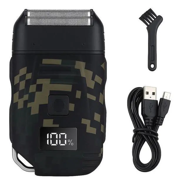 Main image of Mens USB Electric Shaver Trimmer Razor Rechargeable Hair Beard Shaving Machine - Camo