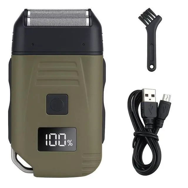 Main image of Mens USB Electric Shaver Trimmer Razor Rechargeable Hair Beard Shaving Machine - Green