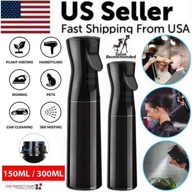Alt view image 3 of 7 - Continuous Mist Hair Spray Bottle Barber Water Sprayer Salon Plant Mister Tools - 150ML