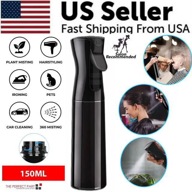 Alt view image 2 of 7 - Continuous Mist Hair Spray Bottle Barber Water Sprayer Salon Plant Mister Tools - 150ML