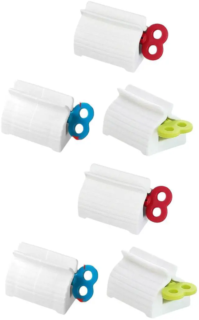 Main image of 6x Toothpaste Squeezer Bathroom Tube Easy Stand Dispenser Rolling Holder Seat - 6 Pack