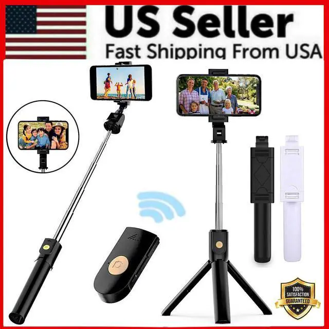 Alt view image 3 of 6 - Selfie Stick Tripod Remote Desktop Stand Cell Phone Holder For iPhone Samsung US - White