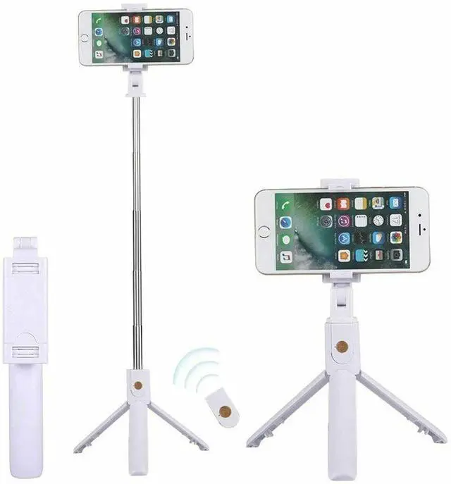 Alt view image 5 of 6 - Selfie Stick Tripod Remote Desktop Stand Cell Phone Holder For iPhone Samsung US - White
