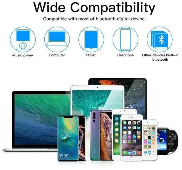 Alt view image 4 of 7 - Bluetooth Earpiece Wireless Headset Noise Cancelling Headphones Driver Trucker - Silver