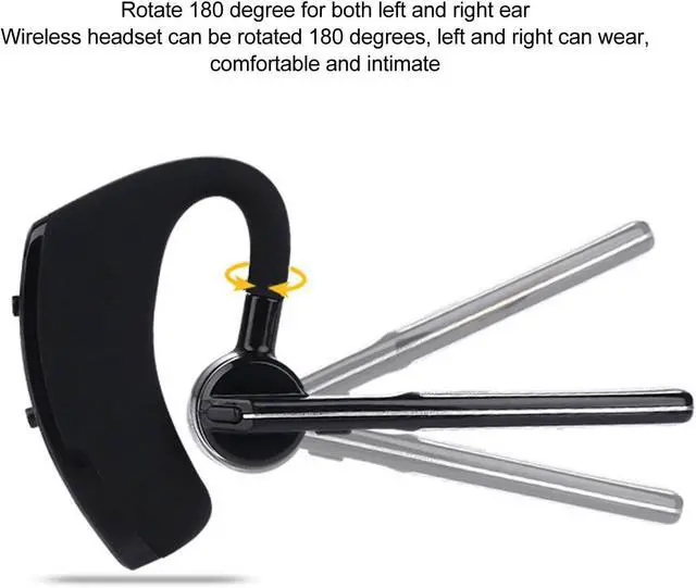 Alt view image 7 of 7 - Bluetooth Earpiece Wireless Headset Noise Cancelling Headphones Driver Trucker - Silver