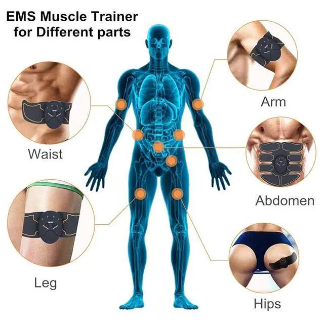 Alt view image 5 of 7 - EMS Abdominal Muscle Toning Trainer ABS Stimulator Toner Fitness Binder Gym Belt - Abs + Arms
