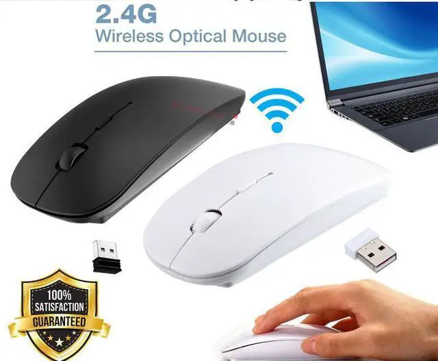 Alt view image 5 of 7 - 2.4GHz USB Wireless Optical Mouse Mice For Apple Mac Macbook Pro Air PC - White