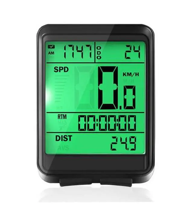 Alt view image 7 of 7 - Bike Bicycle Speedometer Cycle Digital Odometer Computer Waterproof LCD Wireless - Wired