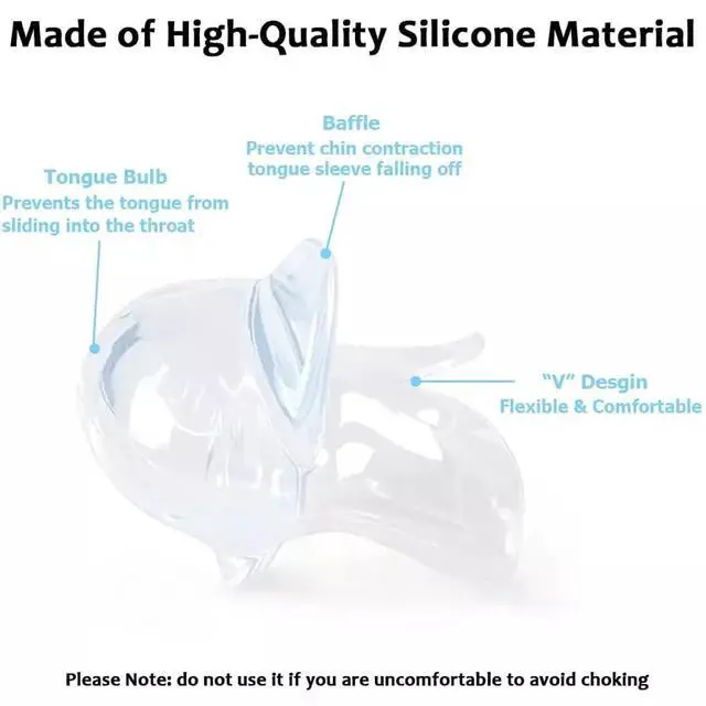 Alt view image 5 of 7 - Anti Snoring Sleep Aid Device Silicone Tongue Mouthpiece Snore Stopper With Case - Blue