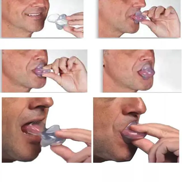 Alt view image 6 of 7 - Anti Snoring Sleep Aid Device Silicone Tongue Mouthpiece Snore Stopper With Case - Blue