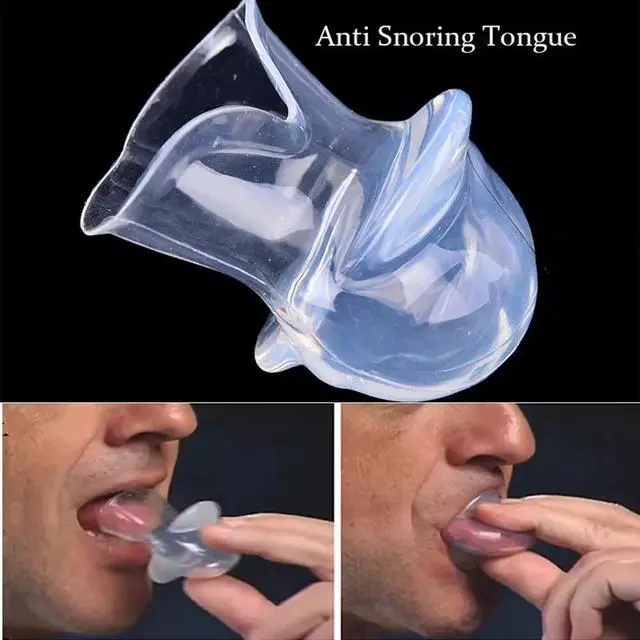 Alt view image 4 of 7 - Anti Snoring Sleep Aid Device Silicone Tongue Mouthpiece Snore Stopper With Case - Blue