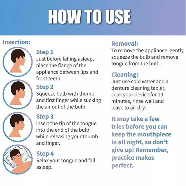 Alt view image 7 of 7 - Anti Snoring Sleep Aid Device Silicone Tongue Mouthpiece Snore Stopper With Case - Blue