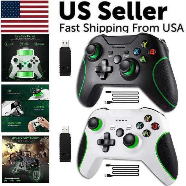 Alt view image 3 of 7 - Wireless Controller For Microsoft Xbox One S / X / E / Windows 7 8 10 11 PC 2.4G - Black