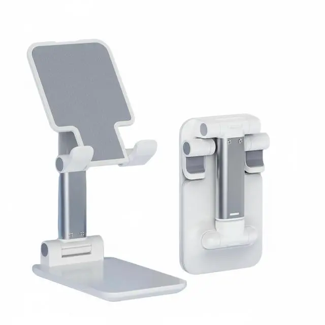 Main image of Adjustable Cell Phone Tablet Stand Desktop Holder Mount Mobile Phone iPad iPhone - White