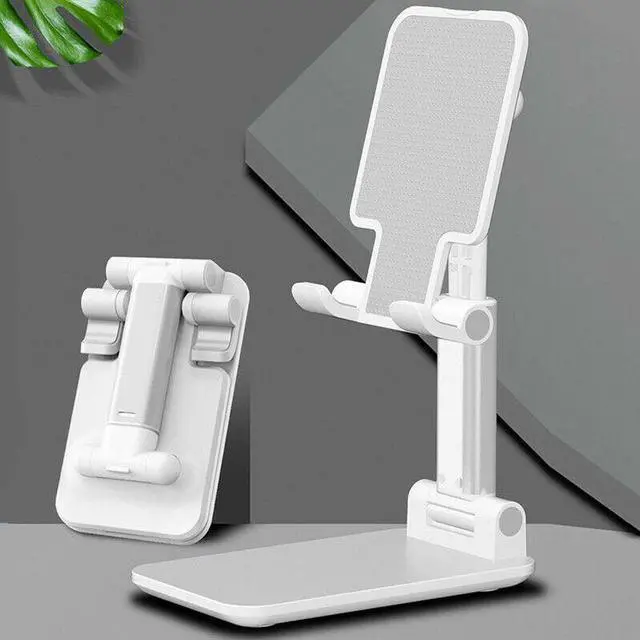 Alt view image 2 of 7 - Adjustable Cell Phone Tablet Stand Desktop Holder Mount Mobile Phone iPad iPhone - White