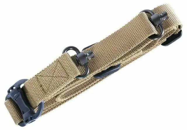 Alt view image 2 of 7 - Retro Tactical Adjust Quick Detach QD 1 2 Point Multi Mission 1.2" Rifle Sling - Brown