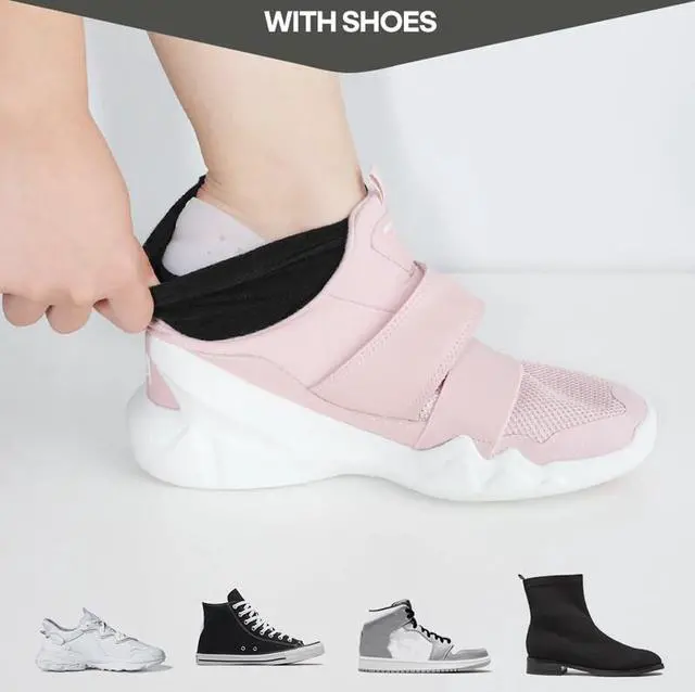 Alt view image 7 of 7 - Concealed Footbed Enhancers Invisible Height Increase Silicone Insoles Pads USA - 5CM Lift