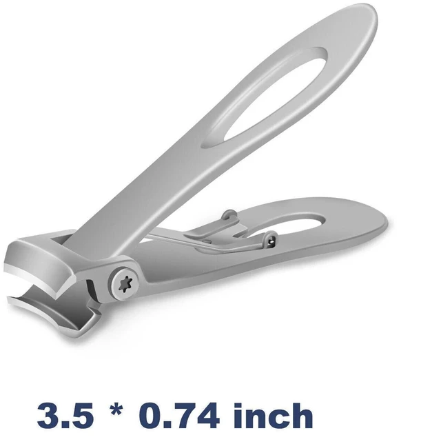 Alt view image 2 of 7 - Extra Large Toe Nail Clippers For Thick Hard Nails Cutter Heavy Duty Stainless - Large Silver