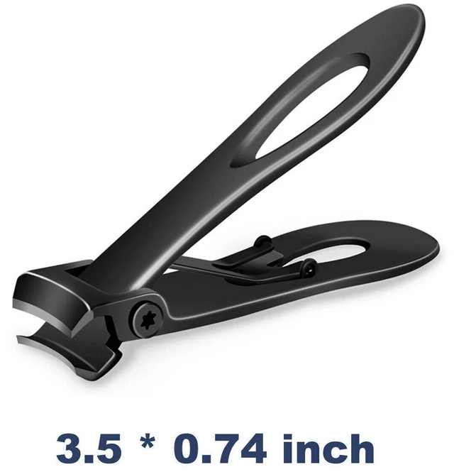 Alt view image 2 of 7 - Extra Large Toe Nail Clippers For Thick Hard Nails Cutter Heavy Duty Stainless - Large Black
