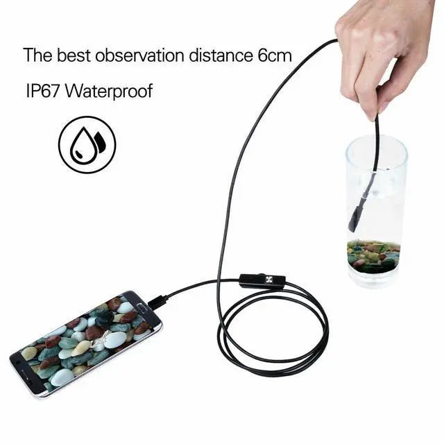 Alt view image 3 of 7 - 6LED USB Snake Endoscope Borescope HD Inspection Camera Scope For Android Type C - 1M - 3.2 Feet