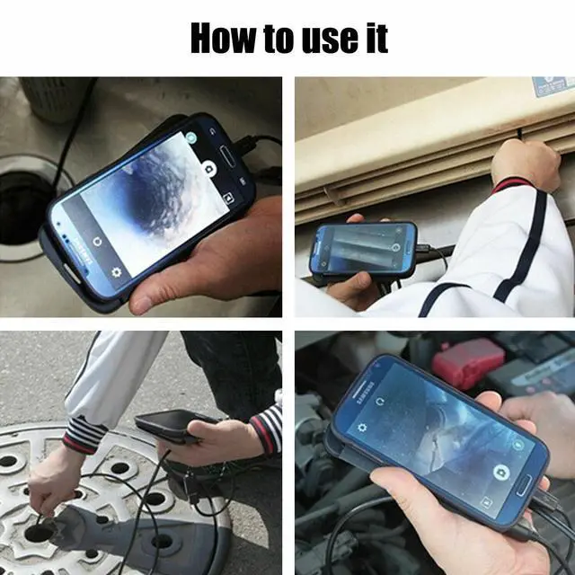 Alt view image 6 of 7 - 6LED USB Snake Endoscope Borescope HD Inspection Camera Scope For Android Type C - 1M - 3.2 Feet