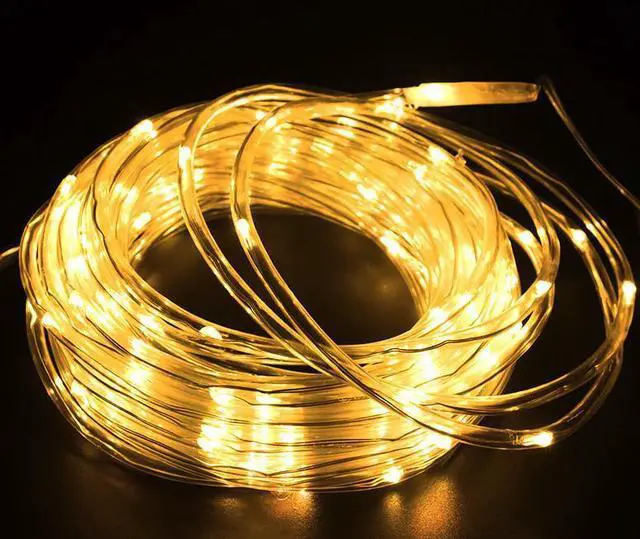 Alt view image 2 of 7 - 33FT 100 LED Strip Rope Light Tube String Outdoor Garden Party Decoration Lights - Warm White