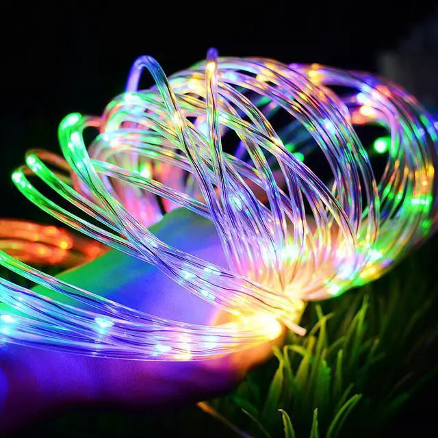 Alt view image 2 of 7 - 33FT 100 LED Strip Rope Light Tube String Outdoor Garden Party Decoration Lights - Multi-Color