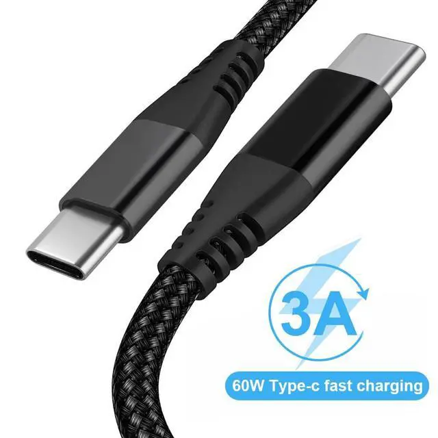 Alt view image 3 of 7 - USB-C to USB-C Cable Male Type-C Cable Cord Fast Charger Charging Data Sync - 6FT - Braided Premium